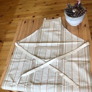 Striped Apron with Pocket